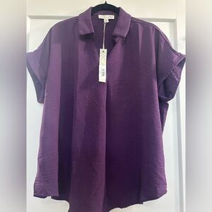 She + Sky Deep Purple Shirt
